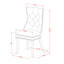 Cet ensemble de cuisine 7 pièces comprend une table de salle à manger et 6 chaises en tissu de polyester beige clair avec dossier capitonné - Noir sablé-1759206545-1759196830