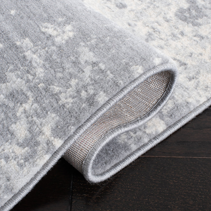 Addison Gray/Ivory Area Rug, Rectangle 8' x 10'
