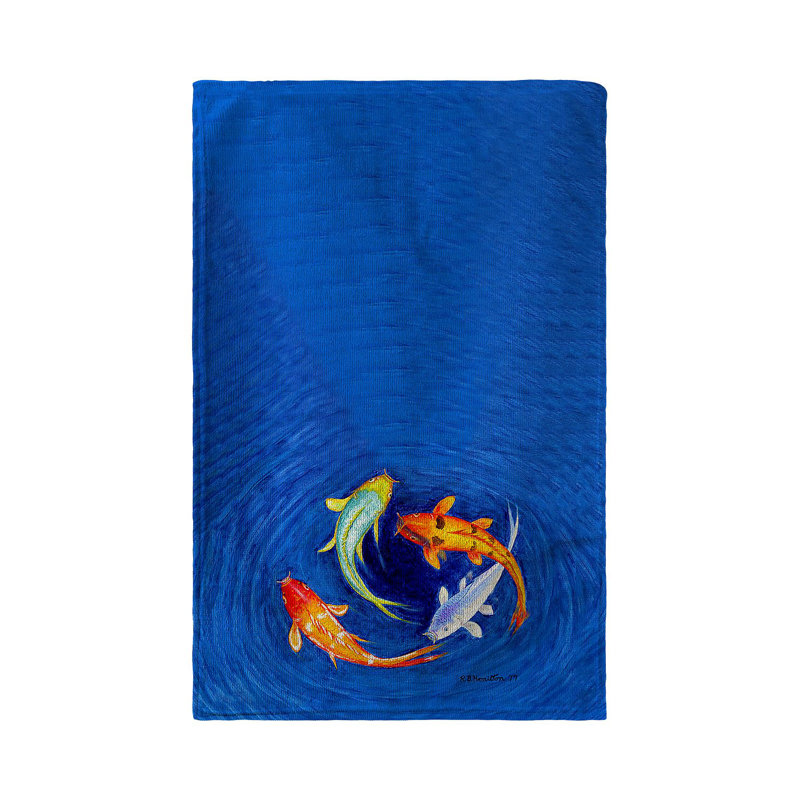 Serviette à thé koi à tourbillons