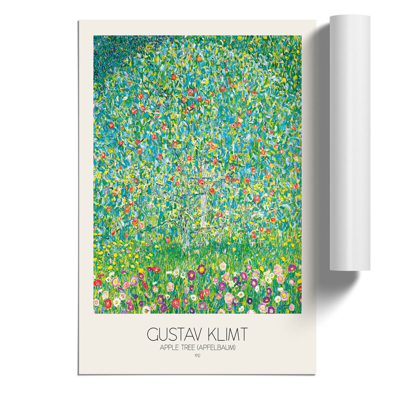 Apple Tree with Border by Gustav Klimt - Frameless Print, 30cm H x 21cm W x 0.1cm D