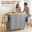 Solid Wood Top Kitchen Island-339893670