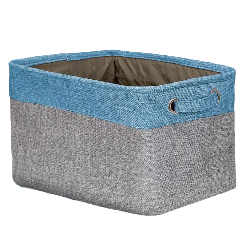 Fabric Cubby Organizer with Handles 1 Pack, Blue
