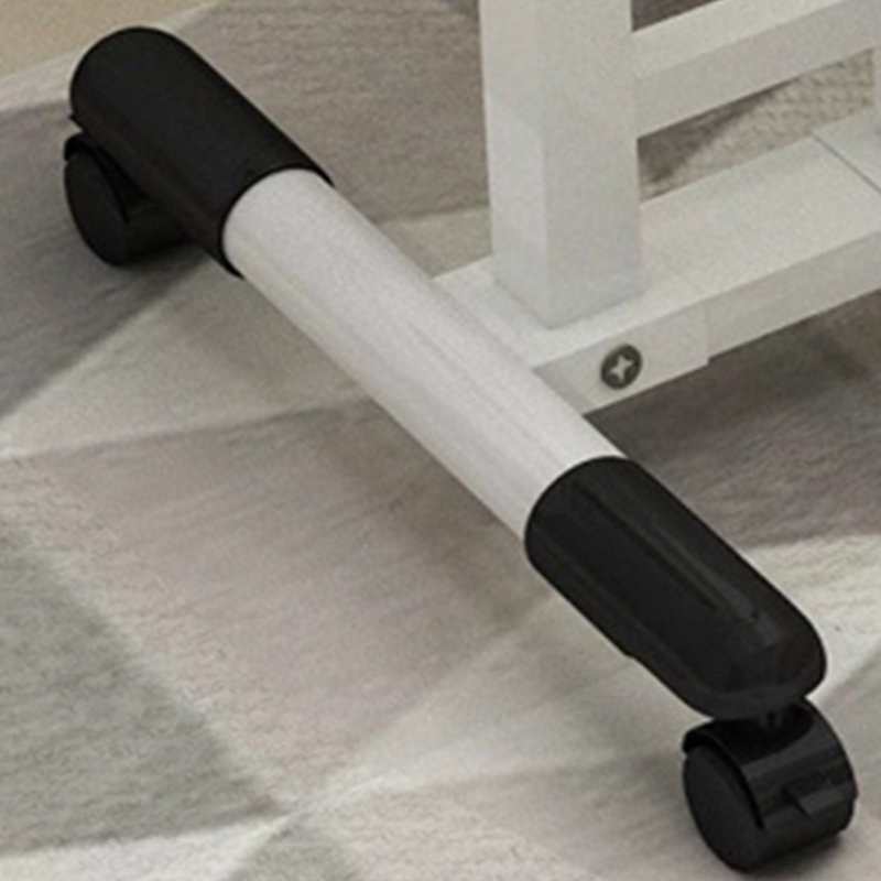 Adjustable Metal Base Computer Desk, White