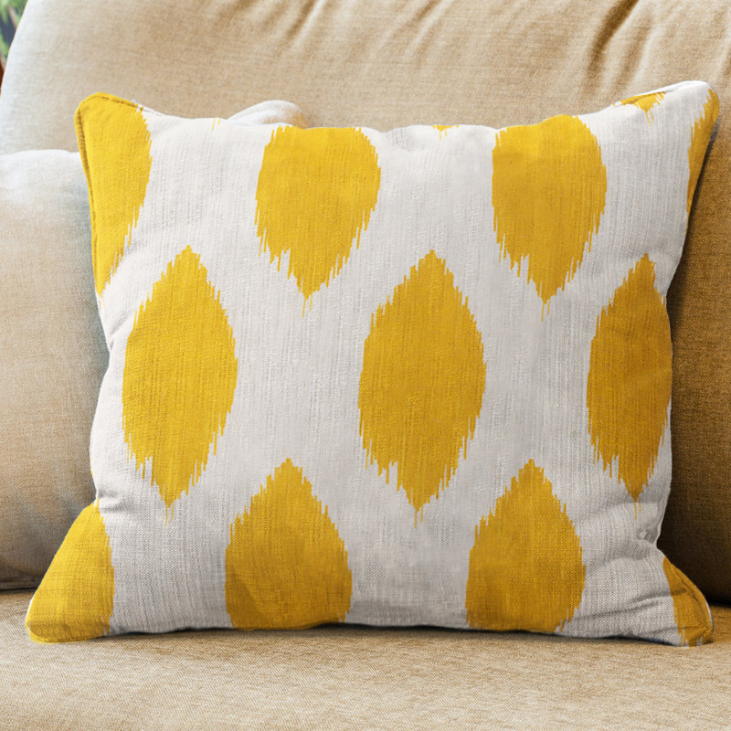 Coussin décoratif , Jaune vif