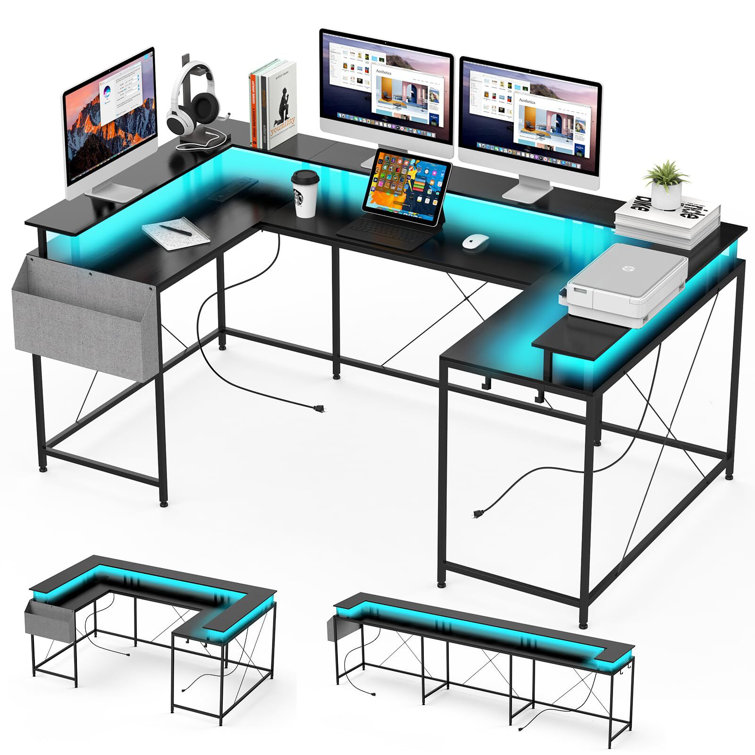 Inbox Zero Dorazio 47.24'' Gaming Computer Desk with Monitor Stand