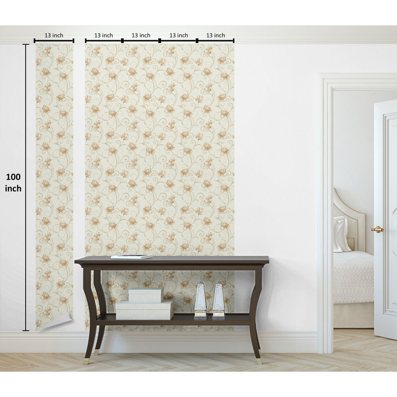Rouleau Oakvale, Kaki pâle, brun pastel, L 100 po x l 13 po