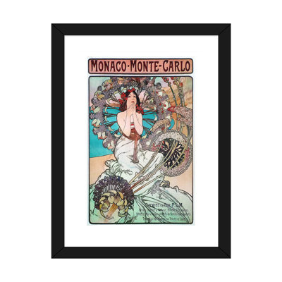 Monaco, Monte Carlo, 1897 par Alphonse Mucha - impression d'art graphique