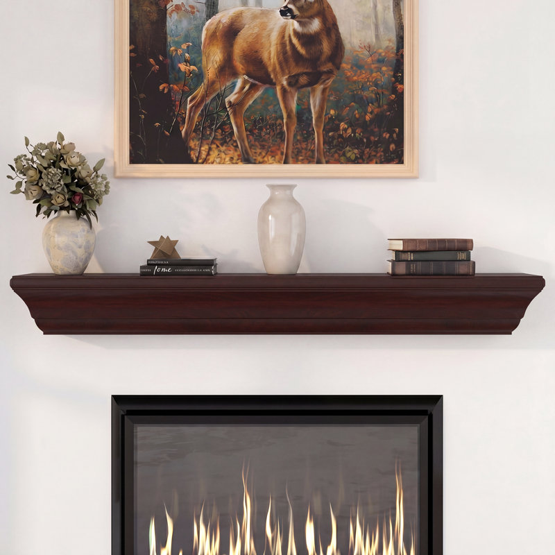 Fireplace Mantel, 60", Brown