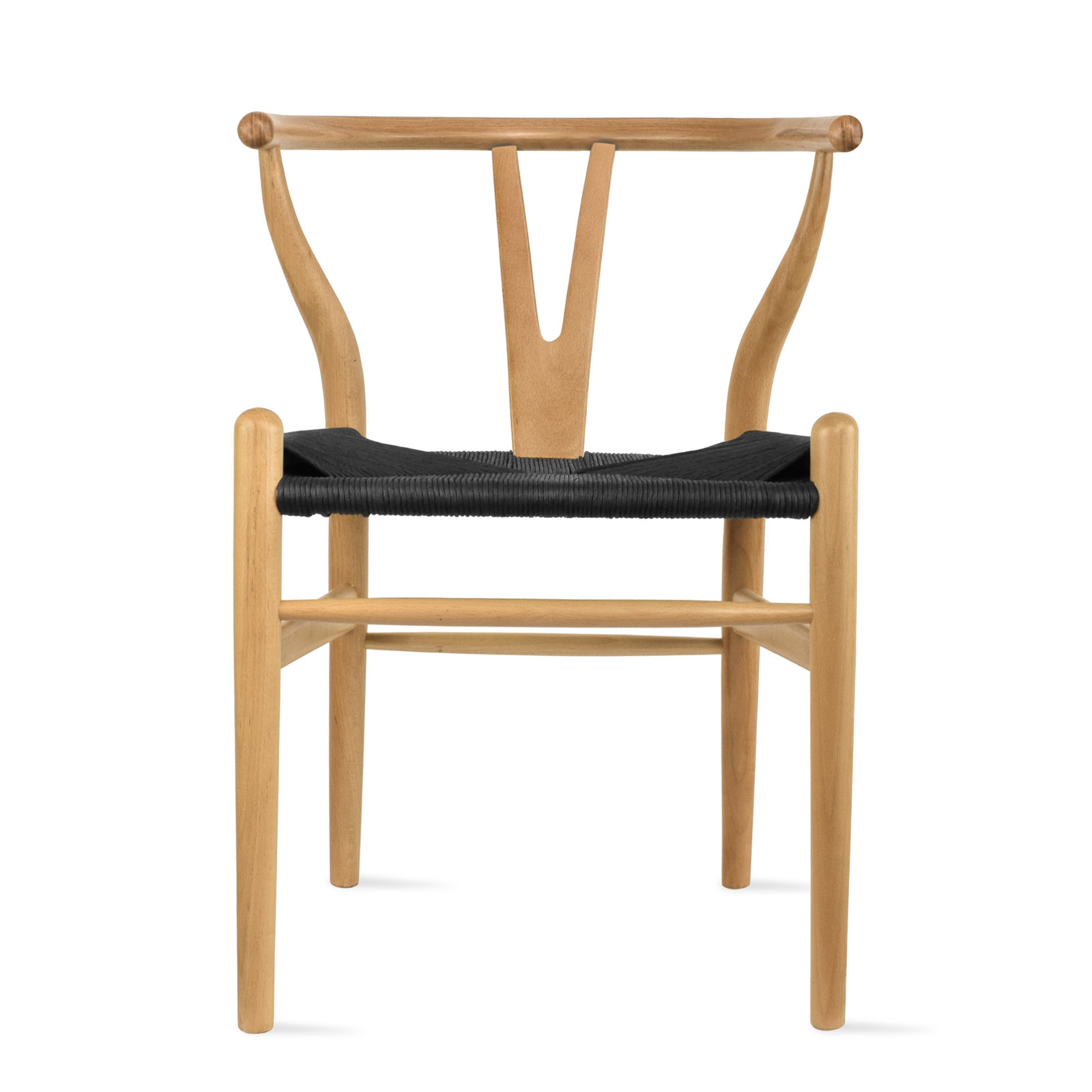 Baruti Wooden Wicker Dining Chair, Beige/Black