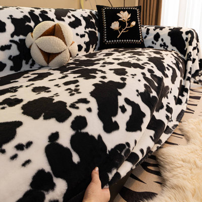 Housse de coussin en peluche moelleuse 5 places ultra-épaisse pour l'hiver - Housse de protection pour meubles lavable pour chiens, animaux de compagnie, antidérapante, anti-poussière, housse de coussin, 165,35 po x 66,93 po