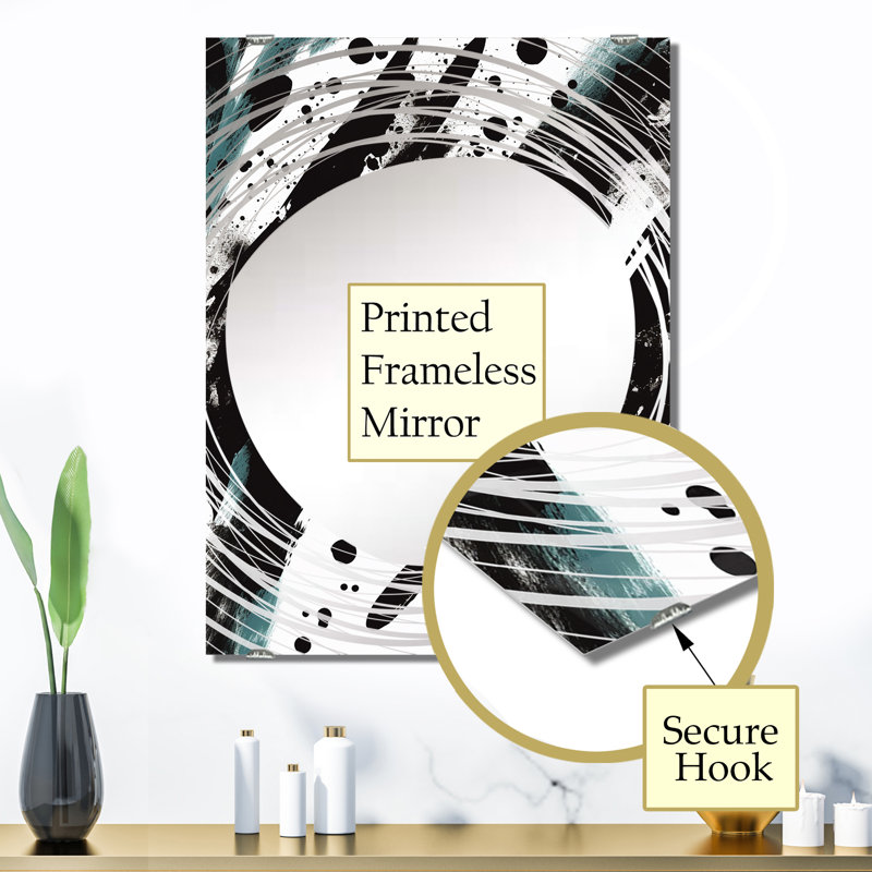 Matthes - Grand miroir mural abstrait MIR134574, 32 po x 24 po