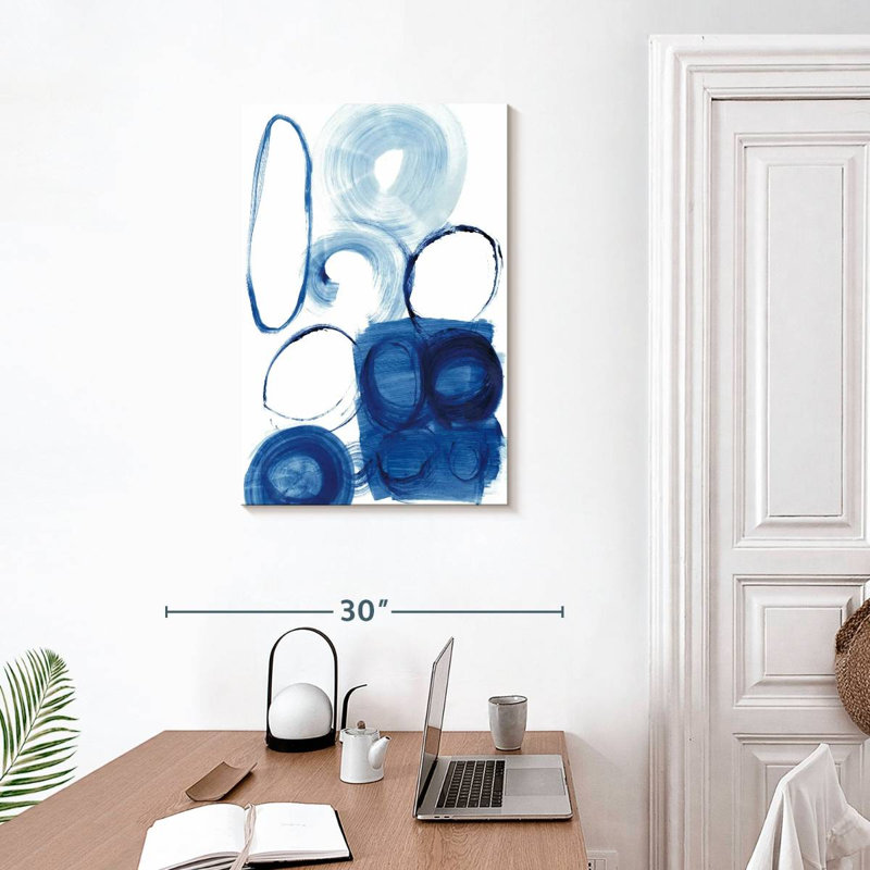 Étude du cercle bleu Avery I, H 30 po x l 20 po