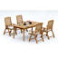 8 Seats 9 Pcs Grade-A Teak Wood Dining Set: 71" Rectangle Table And 8 Ashely Folding Reclining Arm Chairs #11AS1608-1208003845