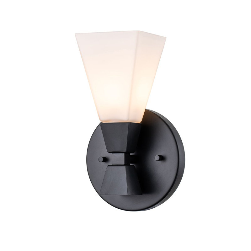 Bowtie 1 Light Bath Sconce, Matte Black