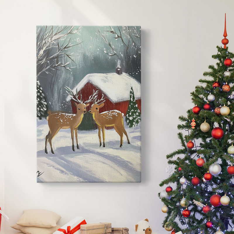 Art des Fêtes de Noël - Toile tendue avec châssis CDLxx, H 27 po x l 18 po