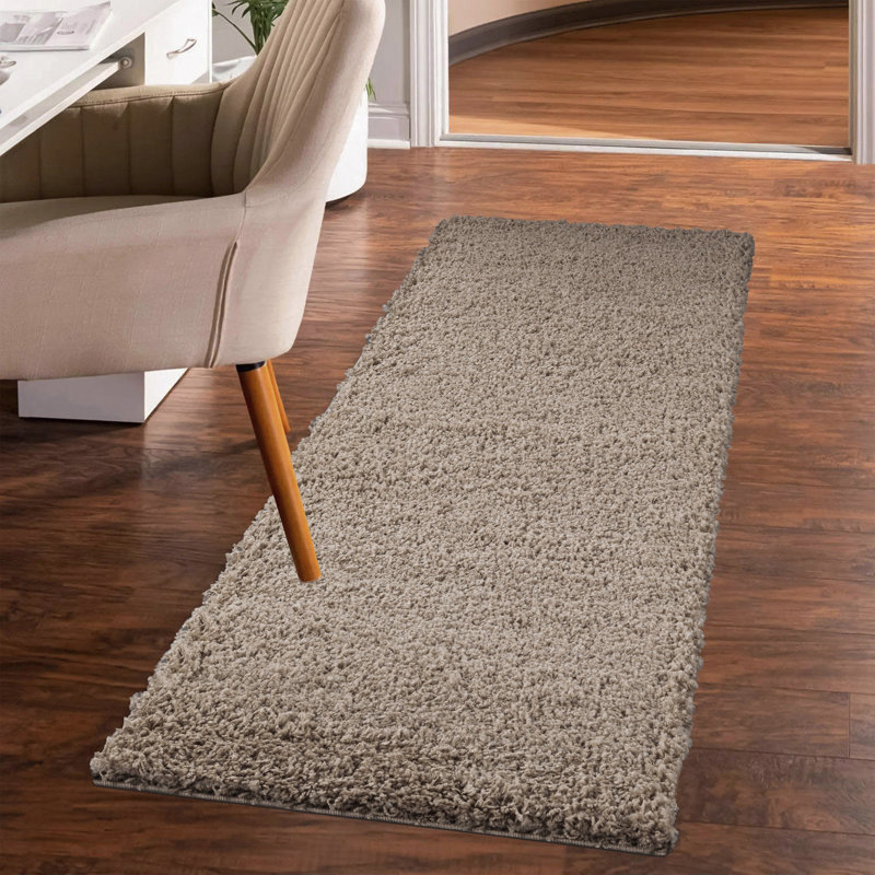 Machine Braided Area Rug, Dark Beige, Rectangle 60 x 110 cm
