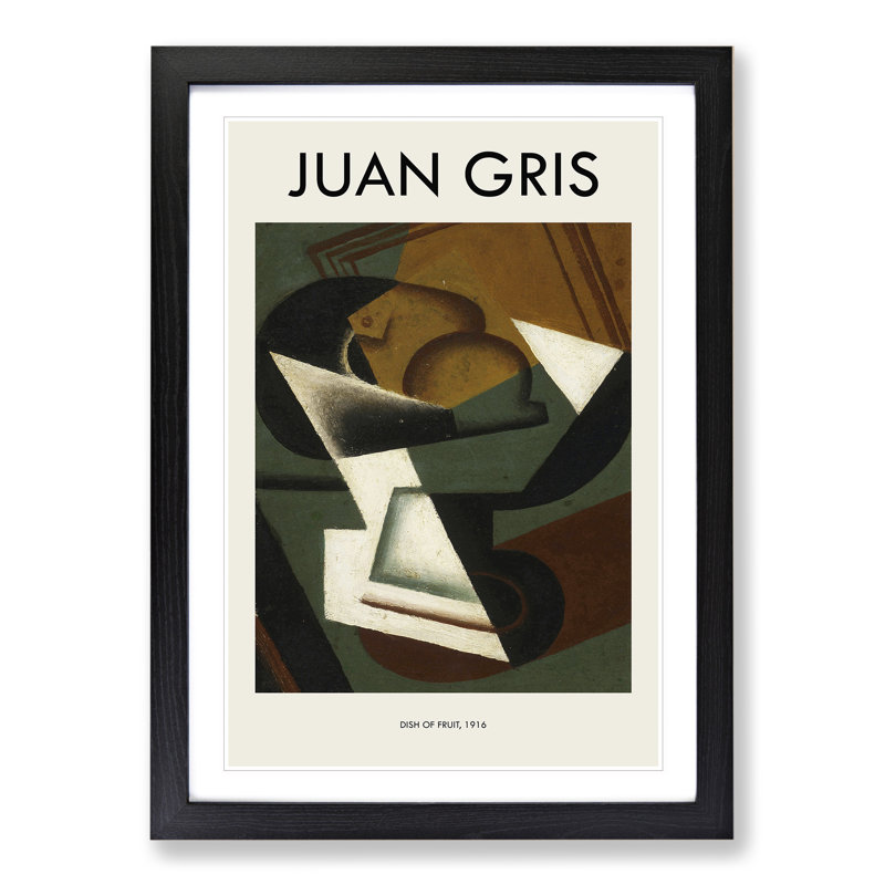 Cafeteria by Juan Gris - Picture Frame Art Prints, Black, 36cm H x 27cm W x 2cm D
