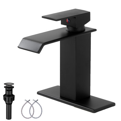 Single-Hole Single-handle Bathroom Faucet with Drain Assembly