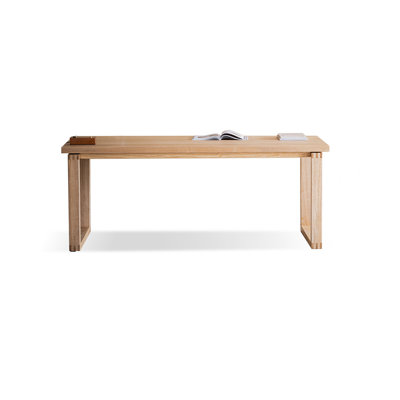 Burlywood Rectangular Solid Wood Dining Table