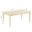 Table de salle à manger câblée à finition blanche - style urbain, pieds en bois, choix pratique, classeur fonctionnel de 38 po x 64 po 30 po