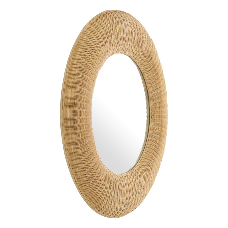 Idora Round Rattan Mirror