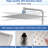 12" Square Shower Head With Adjustable Arm, Easy Installation Rain Strong And Construction, Reliable Use