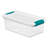 Sterilite Plastic Clear Stackable Latching Storage Box Container
