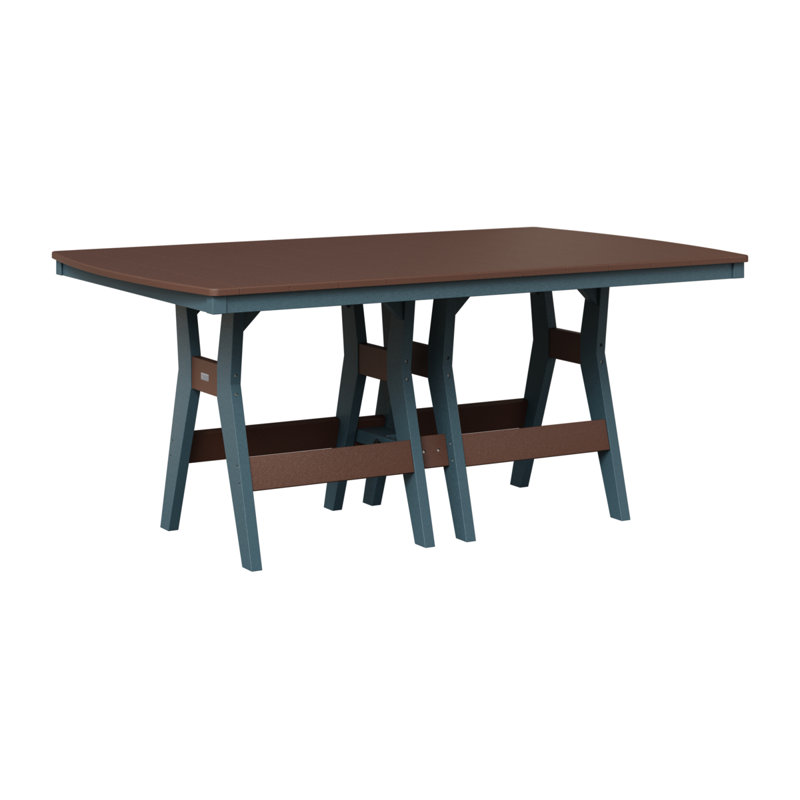 Table de salle à manger rectangulaire 72 po Berlin Gardens Harbor, Ardoise, H 30,37 po x l 72 po x P 44 po, Brun chocolat