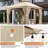 10 Ft. W X 10 Ft. D Steel Patio Gazebo The Soft Roof Gazebos-111986164