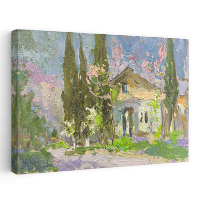 Art contemporain, paysage abstrait serein et vibrant