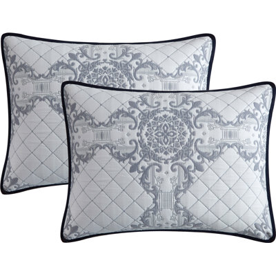 Sharai 3 Piece Scrolls Traditional Quilt Set