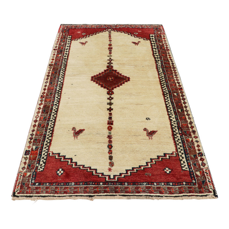 Antique One-of-a-Kind 4'3X7' Hand Knotted Area Rug