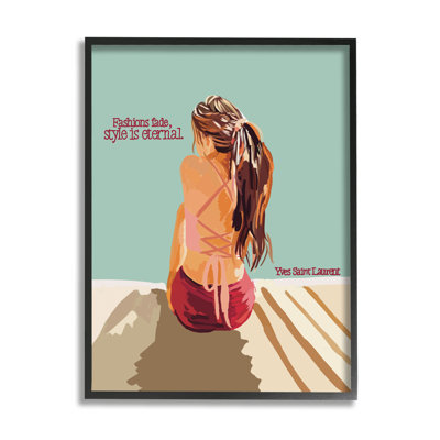 " Style Is Eternal Motivating Fashion Quote Beach Woman " by Amelia Noyes