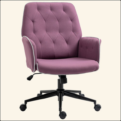 Chaise de bureau à domicile, chaise de bureau d'ordinateur à hauteur ajustable et capitonnée