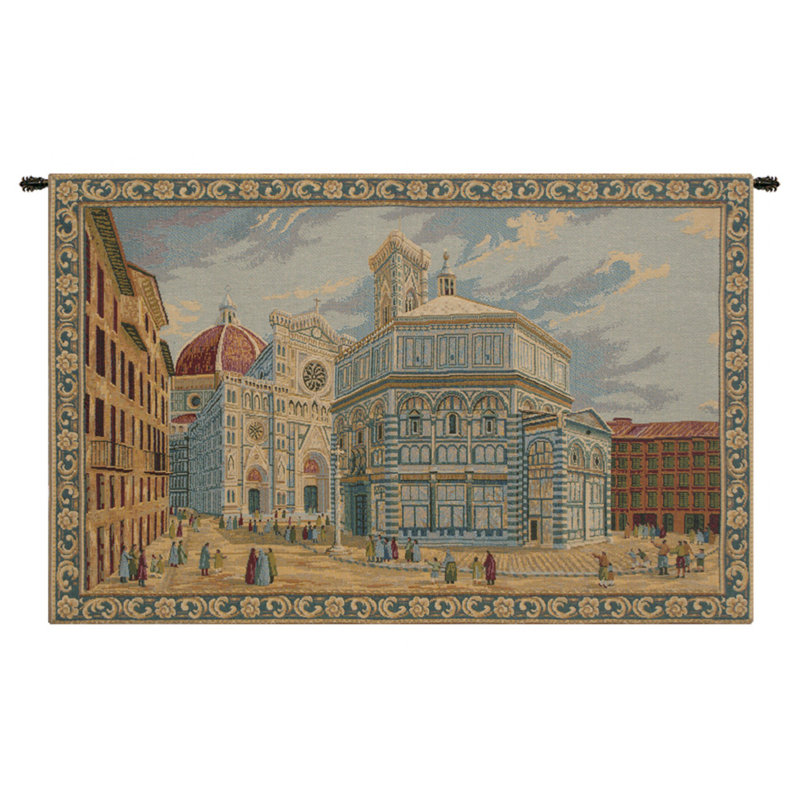 Italian Loom Woven Cotton Blend Wall Hanging, 12" H x 19" W