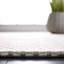 Tapis géométrique en laine / polyester tissé à la main Manya en blanc / gris-1762156537