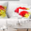 Coussin lombaire rose aquarelle flowerswork magnifique