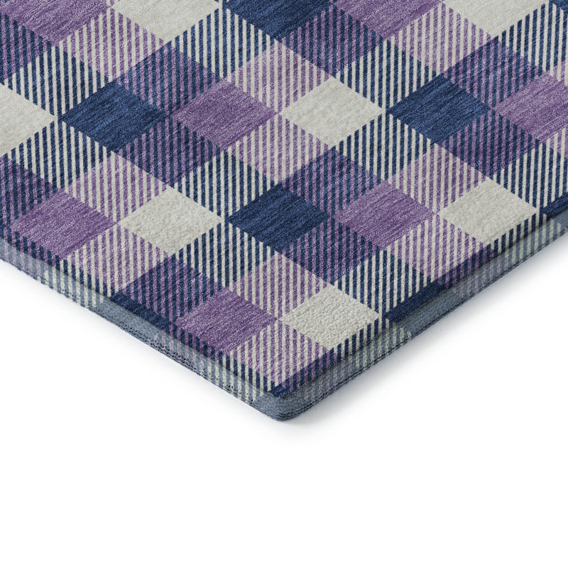 Tapis écossais de qualité supérieure lavable à la machine Crumley AMF1053, Rectangle 1 pi 8 po x 2 pi 6 po