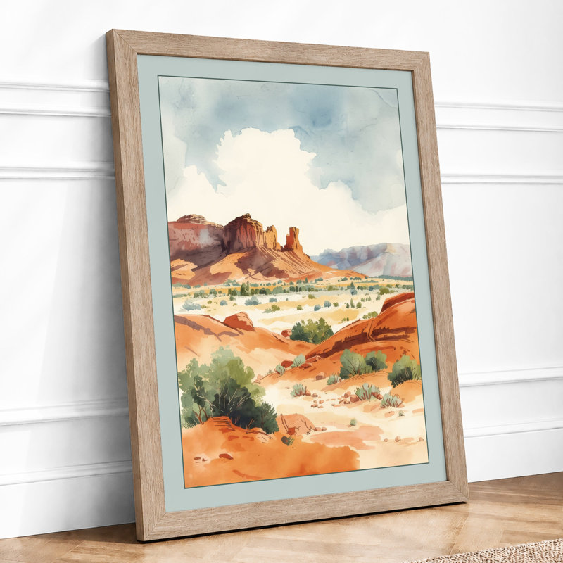 Desert Under Stars Scandinavian - Print, A1 - 84.1 x 59.4 cm, Oak