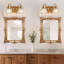 Appliques murales dorées vintage pour salle de bain, 2 lampes tulipe en cristal doré brossé, finition laiton antique mat, style milieu du siècle, pour chambre ou couloir, installation facile-1862601898-1862601905