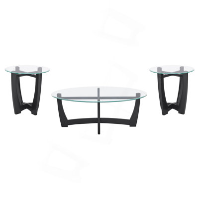 Glass Coffee Table, Round Coffee Table Center Table With Glass Top, Small Coffee Table For Living Room, Office And Apartment