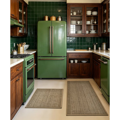 Non-Slip Washable Kitchen Mats 2pk Rubber Backing for Sink