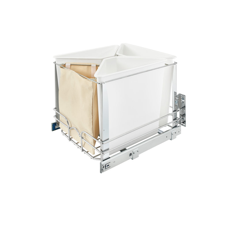 Rev-A-Shelf Multi-Container Pull Out Multi-Container Waste/Recycling System, White