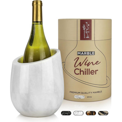 Marble Wine Chiller Bucket - 750ml Wine Bottle Cooler and Champagne Chiller for Party