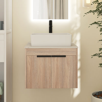 Aoibhne 23.62'' Single Bathroom Vanity with Ceramic Top
