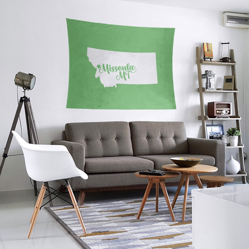 Tapisserie Missoula Montana, H 88 po x l 104 po, Vert