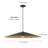 1-Light matte black iron adjustable pendant lamp