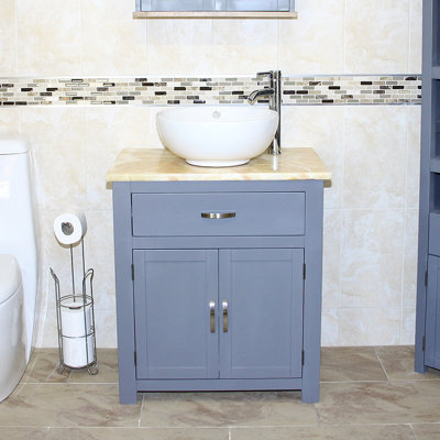 Roddy 750 mm Freestanding Single Vanity with Vessel Ceramic Basin