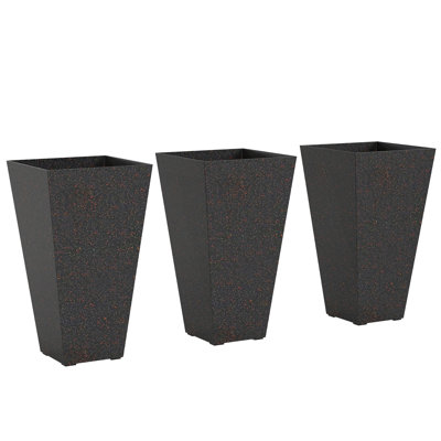 Set Of 3 Flower Pots,Tall Planters