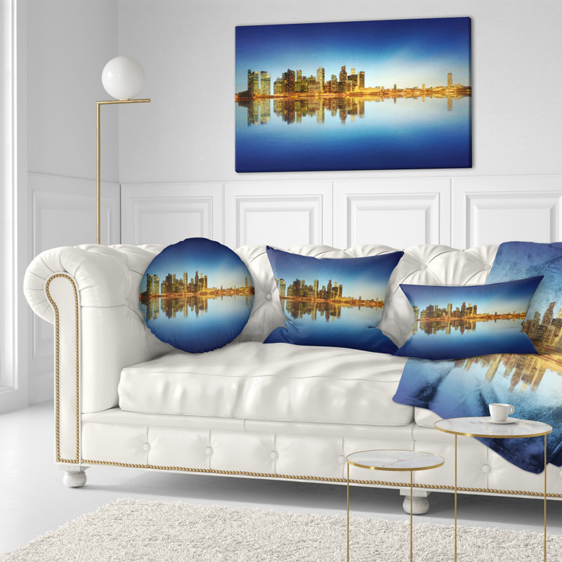 Coussin décoratif cityscape designart’calme singapour